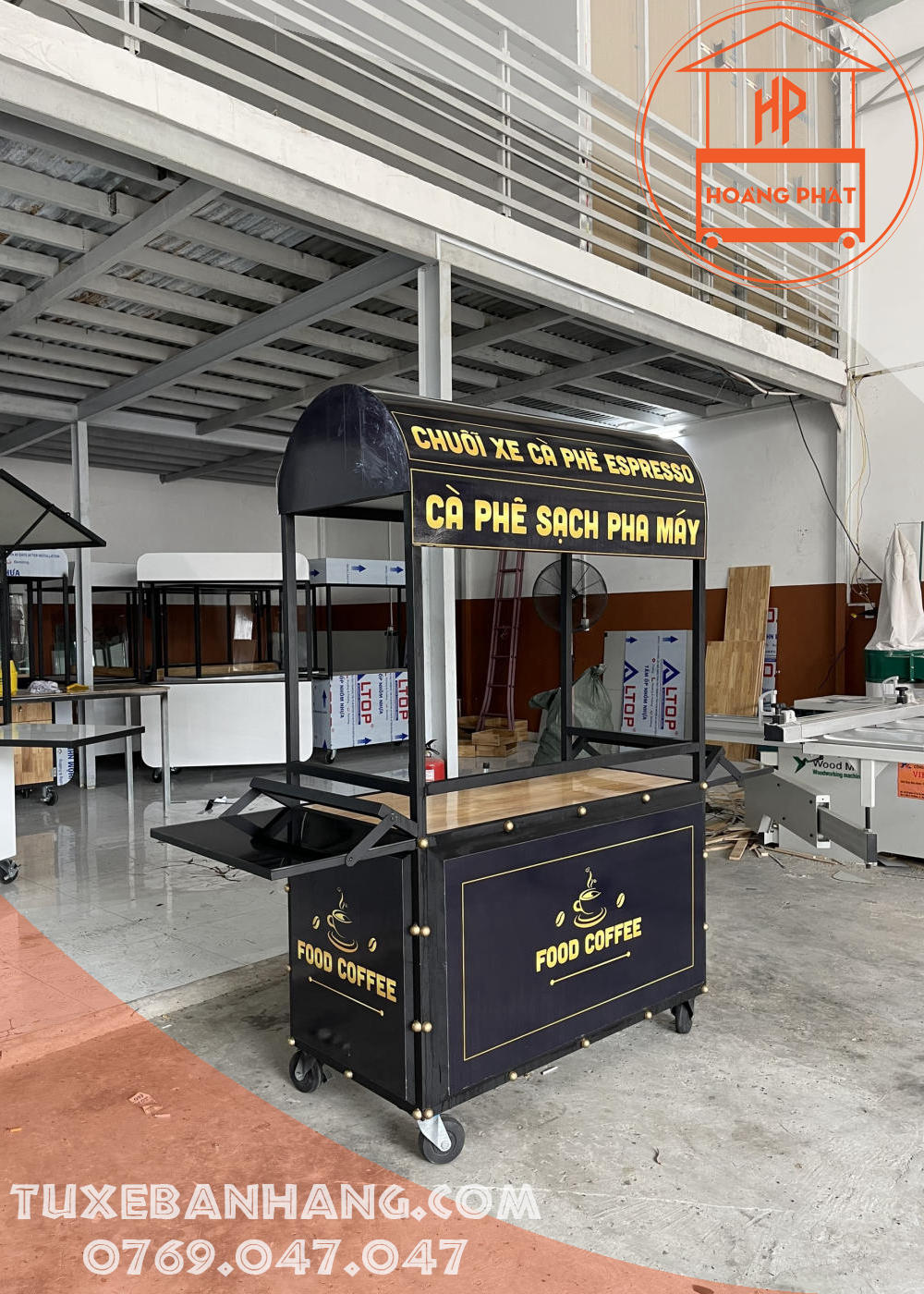 Xe cà phê bằng sắt đẹp