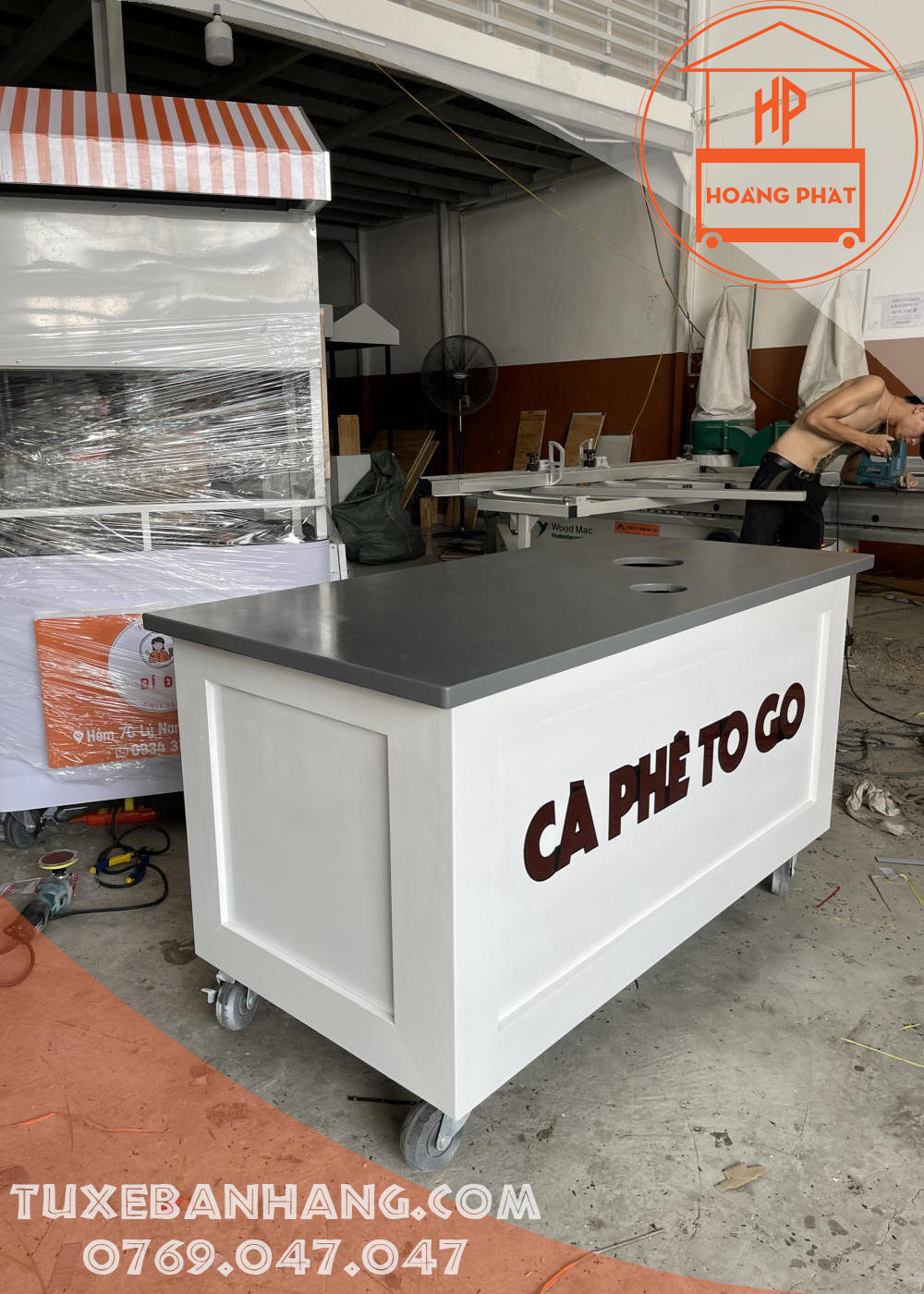 Xe cà phê bằng sắt đẹp