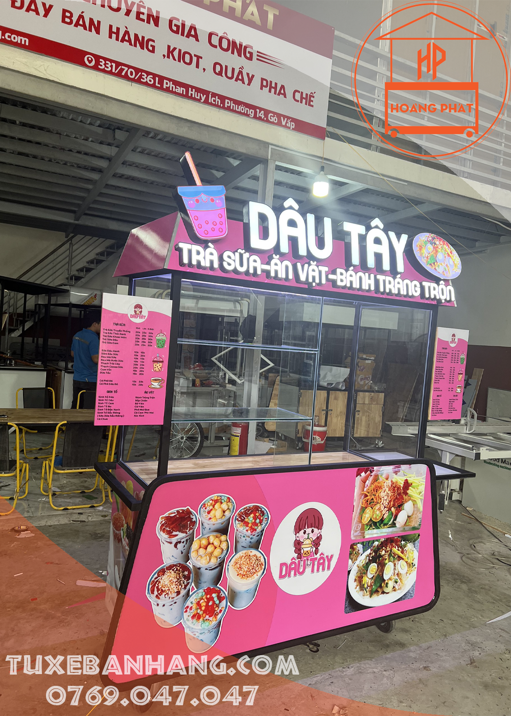 Xe bán trà sữa đẹp