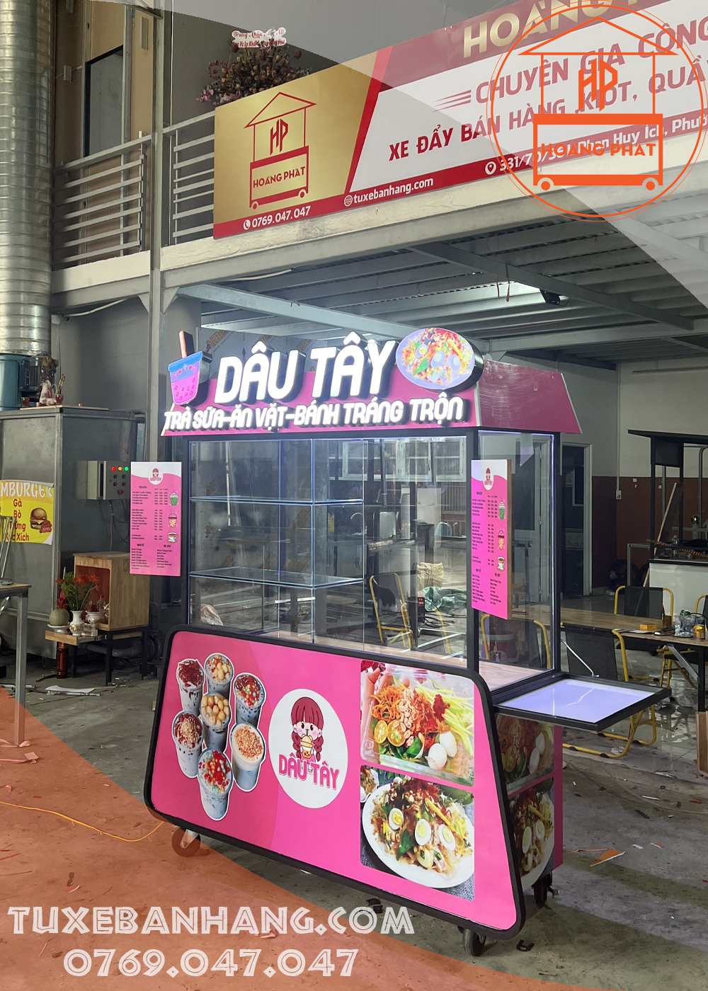 Xe bán trà sữa đẹp