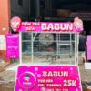Xe Bán Trà Sữa Màu Hồng 1m4x60x2m XBH696